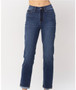 JUDY BLUE HIGH WAIST SUSTAINABLE COOL DENIM CUFFED BOYFRIEND JEANS