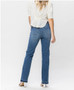 JUDY BLUE High Waist Control Top Release Hem Slim Boot Jeans