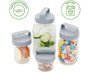 MJL Gray Plastic Handle/Canister Lids for Regular Mouth Mason Or Ball Jars 4 Pack