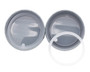 MJL Gray Plastic Handle/Canister Lids for Regular Mouth Mason Or Ball Jars 4 Pack