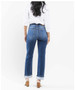 JUDY BLUE HIGH WAIST CONTRAST WASH THERMAL STRAIGHT JEANS