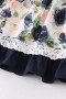 Honeydew Navy floral print girl dress