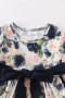 Honeydew Navy floral print girl dress