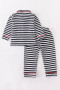 Honeydew Black stripe snowman boy pajamas set