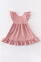 Pink Faux Suede Ruffled Girl’s Jumper