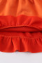Honeydew Orange Faux Suede Ruffled Girl’s Jumper