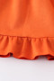 Honeydew Orange Faux Suede Ruffled Girl’s Jumper