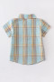 Honeydew Mint plaid button down boys shirt