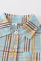 Honeydew Mint plaid button down boys shirt