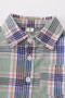 Honeydew Green plaid button down boys shirt