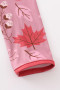 Honeydew Pink Leaf print girls dress