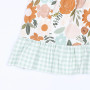 Honeydew Orange floral print girls dress