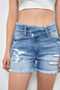 Artemis Vintage Bailey High Rise Crossover Denim Shorts