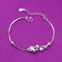 Cute Star Charm Ankle Bracelet Anklet in .925 Sterling Silver