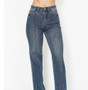 JUDY BLUE HIGH WAIST WESTERN SEAM DETAIL STRAIGHT JEAN