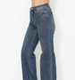 JUDY BLUE HIGH WAIST WESTERN SEAM DETAIL STRAIGHT JEAN