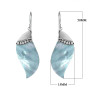 Bali Designs Sterling Silver Fancy Shape Earring with Mother of Pearl Shell