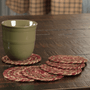 VHC Cider Mill Jute Coaster Set of 6