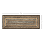 VHC Espresso Jute Rectangular Runner 13x36