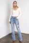 Artemis Vintage Star Patch Double Button Bootcut Jeans