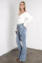 Artemis Vintage Star Patch Double Button Bootcut Jeans