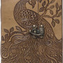 Leather Journal Peacock Embossed