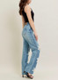 Judy Blue American High Waist Rigid Magic Star Destroy Straight Jeans
