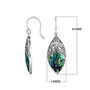 Sterling Silver Marquise Shape Earring With Abalone Shell