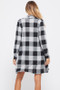 Bold Plaid Print Open Front Cardigan