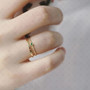 Sterling Silver with 14k Gold Plating Stack Ring