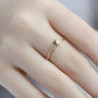 Silver 14k Gold Plated Star Zircon Ring
