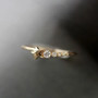 Silver 14k Gold Plated Star Zircon Ring