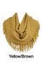 Two Tone Strip Knit Fringe Infinity Scarf  Variety of Colors