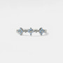 Dainty Gold Blue Flower Stacking Ring in 925 Sterling Silver