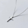 Dainty Cross Necklace in Sterling Silver or Gold