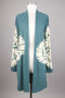 Tie Dye Print Relaxed Open Front Cardigan