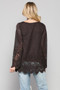 Lace Long Sleeve Top in Black