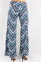 Multi Color Chevron Print Palazzo Pants
