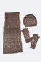 LA PLAZA Snowflakes Are Everywhere Hat, Scarf & Glove Set Variety of Colors