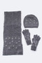 LA PLAZA Snowflakes Are Everywhere Hat, Scarf & Glove Set Variety of Colors