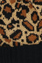 Leopard Print Knit Hat with Pom