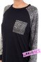 Plus Size Raglan Sleeve Top with Shine