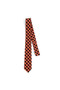 Men's Orange Black Plaid Cotton Slim Tie