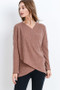Surplice Front Sweater 