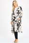 MAZEL Button Front Sweater Duster With Collar one Size