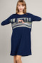 MITTOSHOP MULTI STRIPE COLOR BLOCK THUMB HOLE KNIT DRESS AVAILABLE IN 2 COLORS