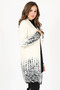 MAZEL Thick Knit Long Body Cardigan in Winter White