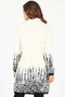 MAZEL Thick Knit Long Body Cardigan in Winter White