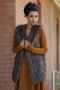 NOSTALGIA Multi Tone Faux Fur Vest
