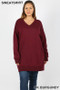 PLUS SIZE OVERSIZED V-NECK SWEATSHIRTS AVAILABLE IN 2 COLORS